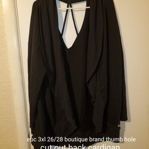 Cardigan 3xl cutout back